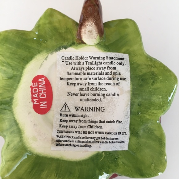 Cracker Barrel Family Traditions Ceramic Red Flower Tealight Holder - Picture 8 of 12